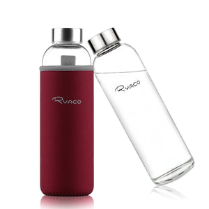 Ryaco Borosilicate Glass Water Bottle 550ml